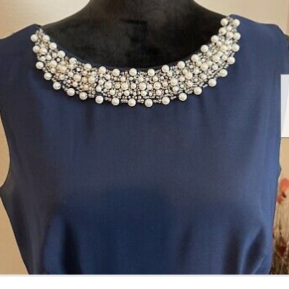 Connected Apparel Navy Blue dress - Picture 2 of 5